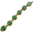 Ciner Carved Jade and Diamante Rhinestone Bracelet