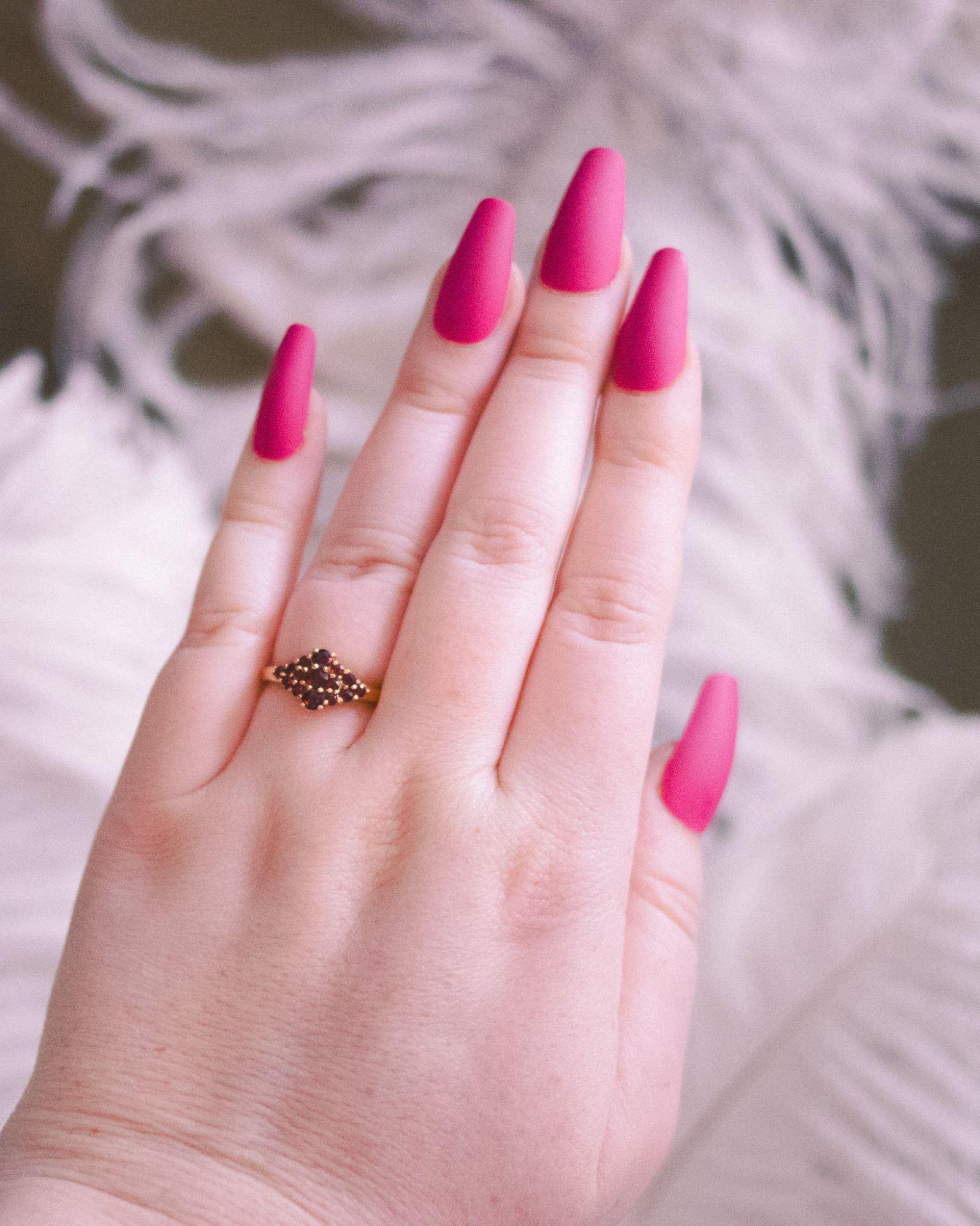 Vintage 1980s Garnet Cocktail Statement Ring by 18kt Gold Plated - Vintage Meet Modern Vintage Jewelry - Chicago, Illinois - #oldhollywoodglamour #vintagemeetmodern #designervintage #jewelrybox #antiquejewelry #vintagejewelry