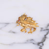Vintage Damascene Gold, Black, Silver Dragon Brooch by Made in Spain - Vintage Meet Modern Vintage Jewelry - Chicago, Illinois - #oldhollywoodglamour #vintagemeetmodern #designervintage #jewelrybox #antiquejewelry #vintagejewelry