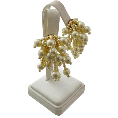 Vintage Pearl Cha Cha Statement Earrings by Unsigned Beauty - Vintage Meet Modern Vintage Jewelry - Chicago, Illinois - #oldhollywoodglamour #vintagemeetmodern #designervintage #jewelrybox #antiquejewelry #vintagejewelry
