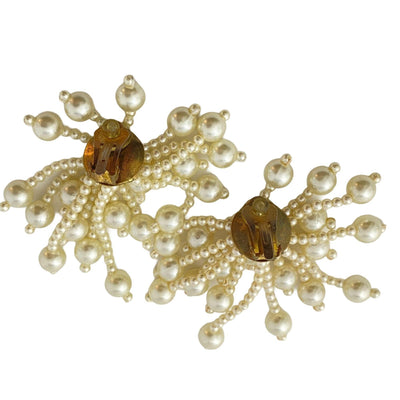 Vintage Pearl Cha Cha Statement Earrings by Unsigned Beauty - Vintage Meet Modern Vintage Jewelry - Chicago, Illinois - #oldhollywoodglamour #vintagemeetmodern #designervintage #jewelrybox #antiquejewelry #vintagejewelry