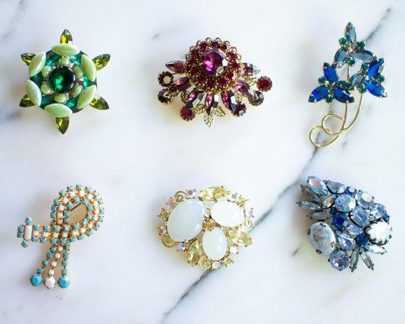 Vintage 1950s Light Green and Dark Green Rhinestone Statement Earrings, Clip On by 1950s - Vintage Meet Modern Vintage Jewelry - Chicago, Illinois - #oldhollywoodglamour #vintagemeetmodern #designervintage #jewelrybox #antiquejewelry #vintagejewelry