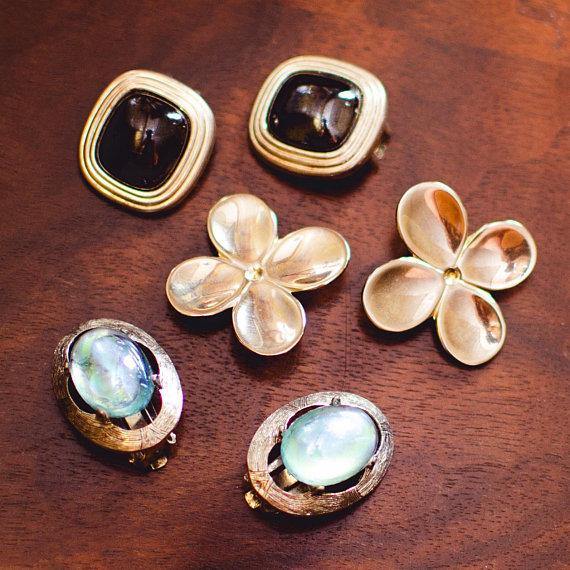 Vintage Christian Dior Hematite and Silver Earrings by Christian Dior - Vintage Meet Modern Vintage Jewelry - Chicago, Illinois - #oldhollywoodglamour #vintagemeetmodern #designervintage #jewelrybox #antiquejewelry #vintagejewelry