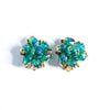 Vintage Blue Green Iridescent Beaded Cluster Earrings by Hong Kong - Vintage Meet Modern Vintage Jewelry - Chicago, Illinois - #oldhollywoodglamour #vintagemeetmodern #designervintage #jewelrybox #antiquejewelry #vintagejewelry