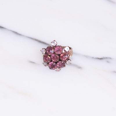 Vintage Amethyst Crystal Cluster Cocktail Ring by West Germany - Vintage Meet Modern Vintage Jewelry - Chicago, Illinois - #oldhollywoodglamour #vintagemeetmodern #designervintage #jewelrybox #antiquejewelry #vintagejewelry