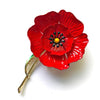 Vintage Red Poppy Brooch by Unsigned Beauty - Vintage Meet Modern Vintage Jewelry - Chicago, Illinois - #oldhollywoodglamour #vintagemeetmodern #designervintage #jewelrybox #antiquejewelry #vintagejewelry