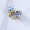 Vintage Light Blue Aurora Borealis Cha Cha Earrings with Navette Rhinestone Accents by Unsigned Beauty - Vintage Meet Modern Vintage Jewelry - Chicago, Illinois - #oldhollywoodglamour #vintagemeetmodern #designervintage #jewelrybox #antiquejewelry #vintagejewelry