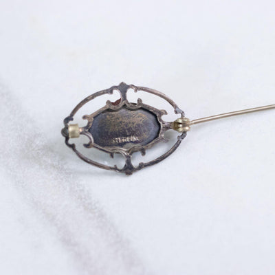 Vintage Art Deco Sterling Silver Cultured Pearl Lingerie Pin/Brooch by Sterling Silver - Vintage Meet Modern Vintage Jewelry - Chicago, Illinois - #oldhollywoodglamour #vintagemeetmodern #designervintage #jewelrybox #antiquejewelry #vintagejewelry