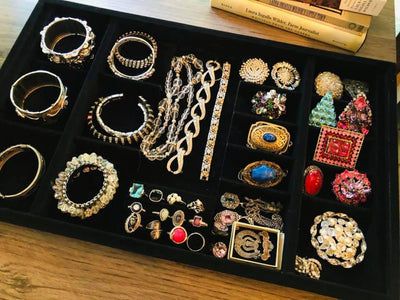 Jewelry Care and Storage by Vintage Meet Modern - Vintage Meet Modern Vintage Jewelry - Chicago, Illinois - #oldhollywoodglamour #vintagemeetmodern #designervintage #jewelrybox #antiquejewelry #vintagejewelry