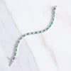 Vintage Sterling Silver Emerald Crystal and CZ Tennis Bracelet by 925 - Vintage Meet Modern Vintage Jewelry - Chicago, Illinois - #oldhollywoodglamour #vintagemeetmodern #designervintage #jewelrybox #antiquejewelry #vintagejewelry