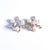 Vintage Pearl with Aurora Borealis Pinwheel Clip Earrings