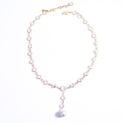 Vintage Swarovski Bezel Set Crystal Necklace with Pave Rhinestone Ball by Swarovski - Vintage Meet Modern Vintage Jewelry - Chicago, Illinois - #oldhollywoodglamour #vintagemeetmodern #designervintage #jewelrybox #antiquejewelry #vintagejewelry
