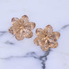 Vintage Gold Filigree Flower Earrings with Aurora Borealis Centers by Unsigned Beauty - Vintage Meet Modern Vintage Jewelry - Chicago, Illinois - #oldhollywoodglamour #vintagemeetmodern #designervintage #jewelrybox #antiquejewelry #vintagejewelry