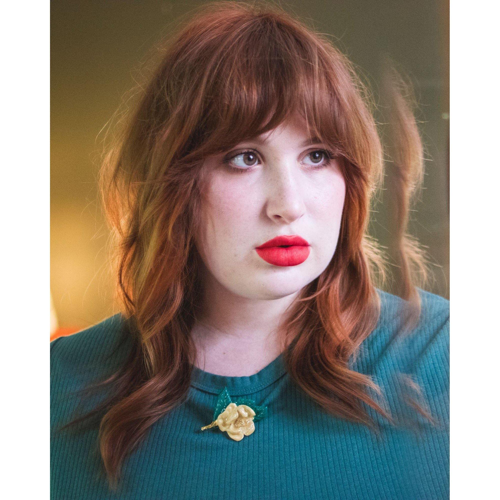 Vintage Yellow Camellia Brooch by Made in the USA - Vintage Meet Modern Vintage Jewelry - Chicago, Illinois - #oldhollywoodglamour #vintagemeetmodern #designervintage #jewelrybox #antiquejewelry #vintagejewelry