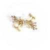 Vintage Mid Century Modern Gold Bow Brooch with Rhinestones by Unsigned Beauty - Vintage Meet Modern Vintage Jewelry - Chicago, Illinois - #oldhollywoodglamour #vintagemeetmodern #designervintage #jewelrybox #antiquejewelry #vintagejewelry