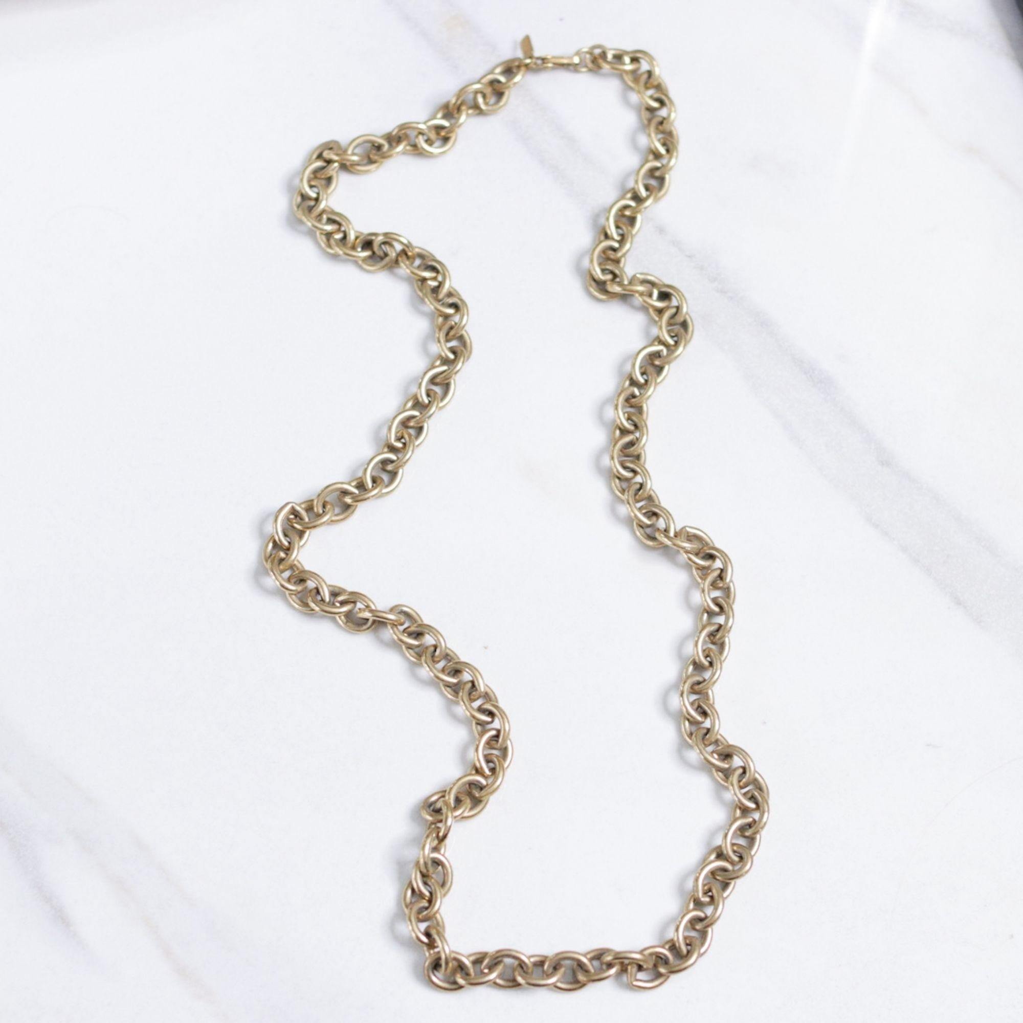 Vintage Monet Gold Chain Necklace by Monet - Vintage Meet Modern Vintage Jewelry - Chicago, Illinois - #oldhollywoodglamour #vintagemeetmodern #designervintage #jewelrybox #antiquejewelry #vintagejewelry