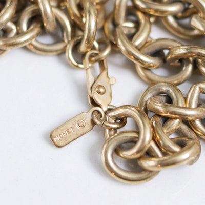 Vintage Monet Gold Chain Necklace by Monet - Vintage Meet Modern Vintage Jewelry - Chicago, Illinois - #oldhollywoodglamour #vintagemeetmodern #designervintage #jewelrybox #antiquejewelry #vintagejewelry
