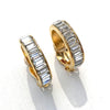 Vintage Nina Ricci Baguette Rhinestone Hoop Earrings by Nina Ricci - Vintage Meet Modern Vintage Jewelry - Chicago, Illinois - #oldhollywoodglamour #vintagemeetmodern #designervintage #jewelrybox #antiquejewelry #vintagejewelry