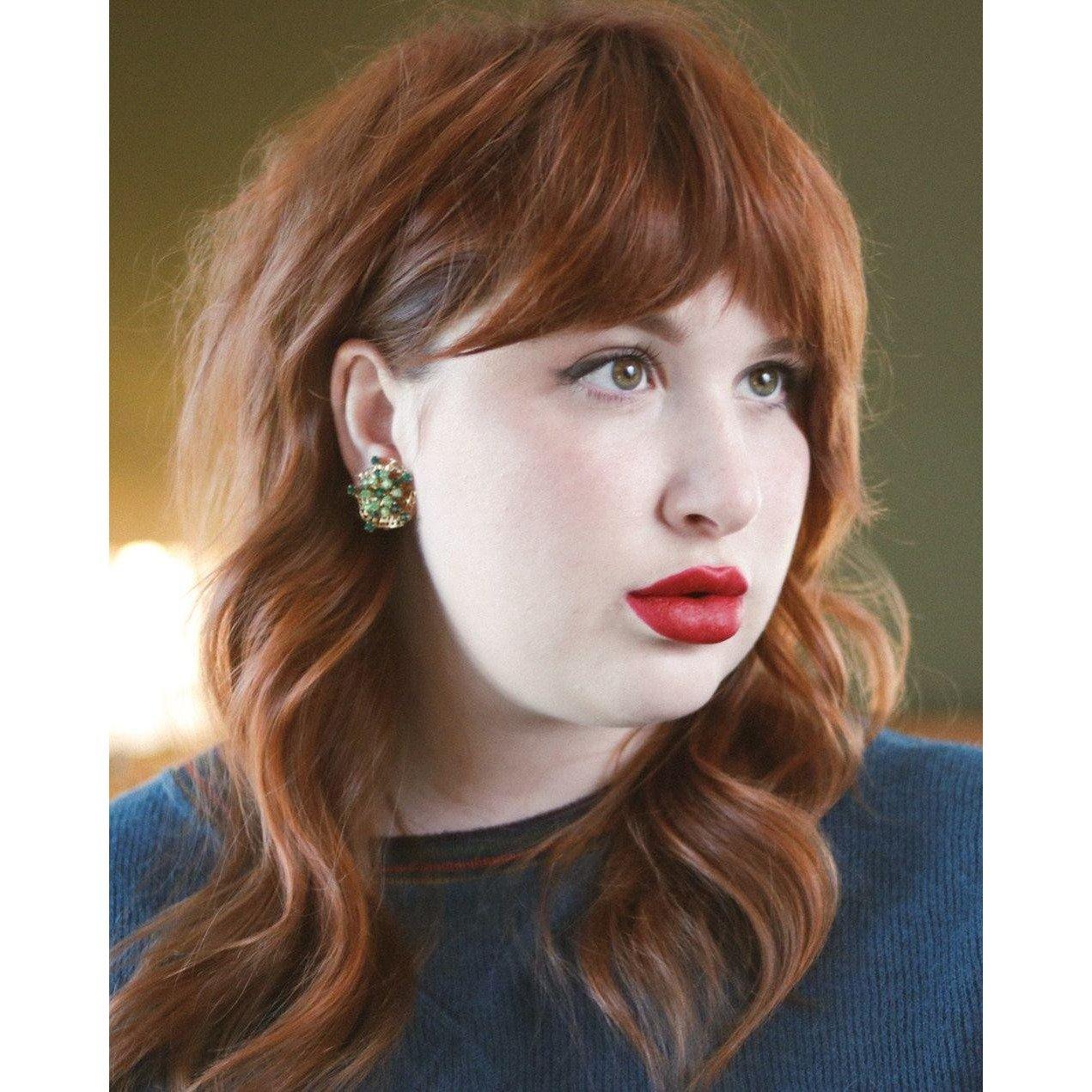 Vintage Light and Dark Rhinestone Statement Earrings by Unsigned Beauty - Vintage Meet Modern Vintage Jewelry - Chicago, Illinois - #oldhollywoodglamour #vintagemeetmodern #designervintage #jewelrybox #antiquejewelry #vintagejewelry