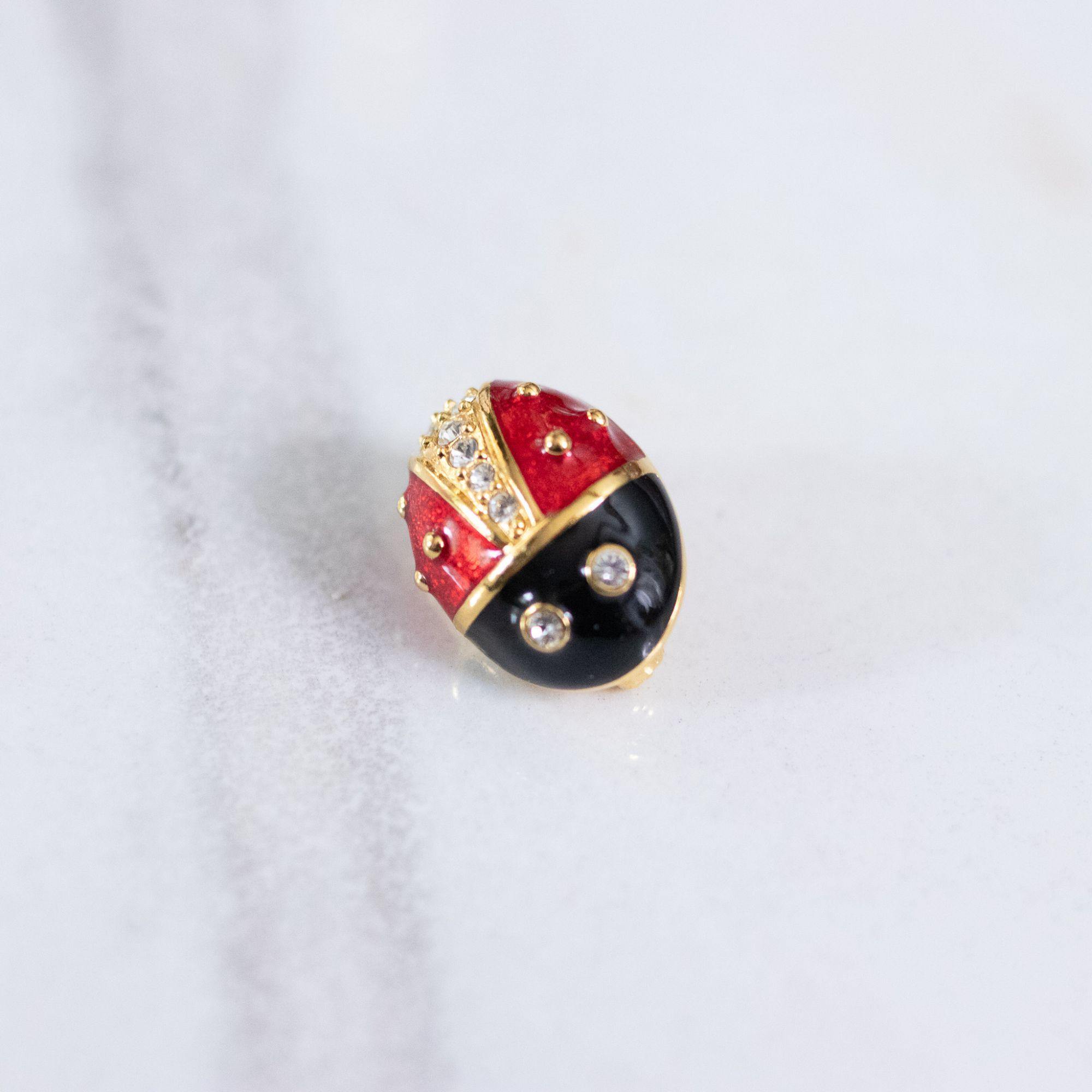 Vintage Joan Rivers Ladybug Brooch by Joan Rivers - Vintage Meet Modern Vintage Jewelry - Chicago, Illinois - #oldhollywoodglamour #vintagemeetmodern #designervintage #jewelrybox #antiquejewelry #vintagejewelry
