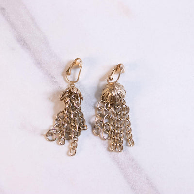 Vintage Sarah Coventry Gold Chain Tassel Earrings by Sarah Coventry - Vintage Meet Modern Vintage Jewelry - Chicago, Illinois - #oldhollywoodglamour #vintagemeetmodern #designervintage #jewelrybox #antiquejewelry #vintagejewelry