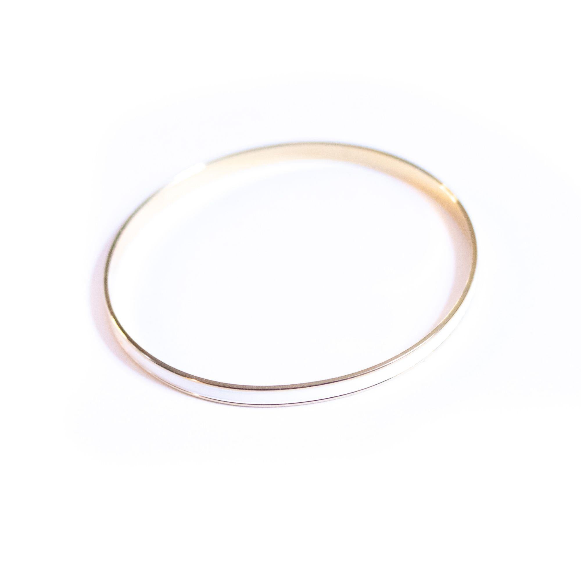 Vintage Napier Cream Enamel Gold Thin Bangle Bracelet by Napier - Vintage Meet Modern Vintage Jewelry - Chicago, Illinois - #oldhollywoodglamour #vintagemeetmodern #designervintage #jewelrybox #antiquejewelry #vintagejewelry