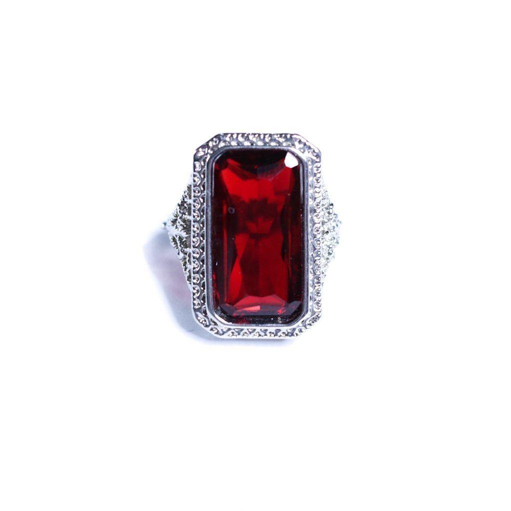 Vintage Art Deco Garnet Crystal Ring