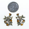 Vintage Amber Rhinestone Floral Screw Back Earrings by Vintage Meet Modern - Vintage Meet Modern Vintage Jewelry - Chicago, Illinois - #oldhollywoodglamour #vintagemeetmodern #designervintage #jewelrybox #antiquejewelry #vintagejewelry