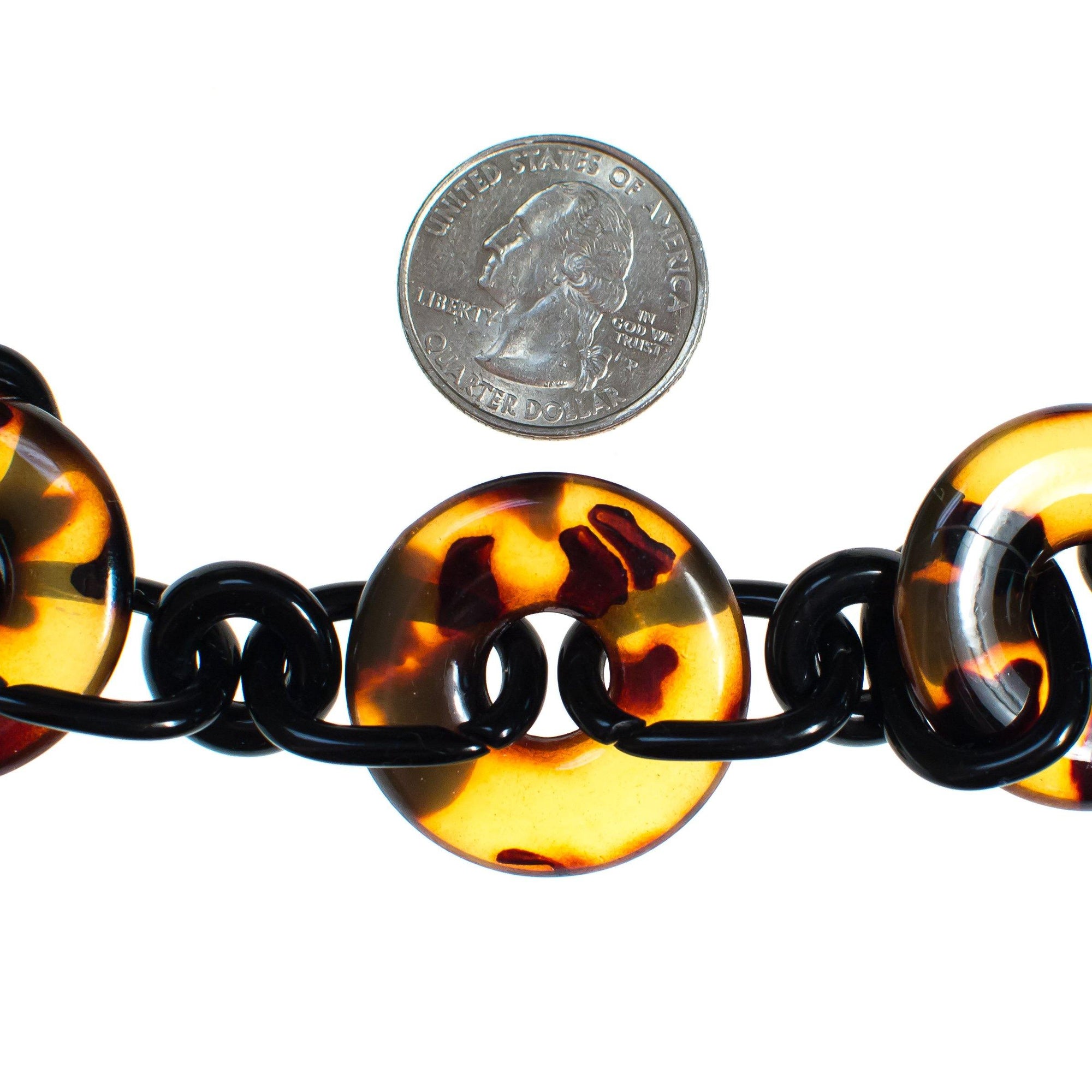 RJ Graziano Tortoise Lucite Chunky Necklace by RJ Graziano - Vintage Meet Modern Vintage Jewelry - Chicago, Illinois - #oldhollywoodglamour #vintagemeetmodern #designervintage #jewelrybox #antiquejewelry #vintagejewelry