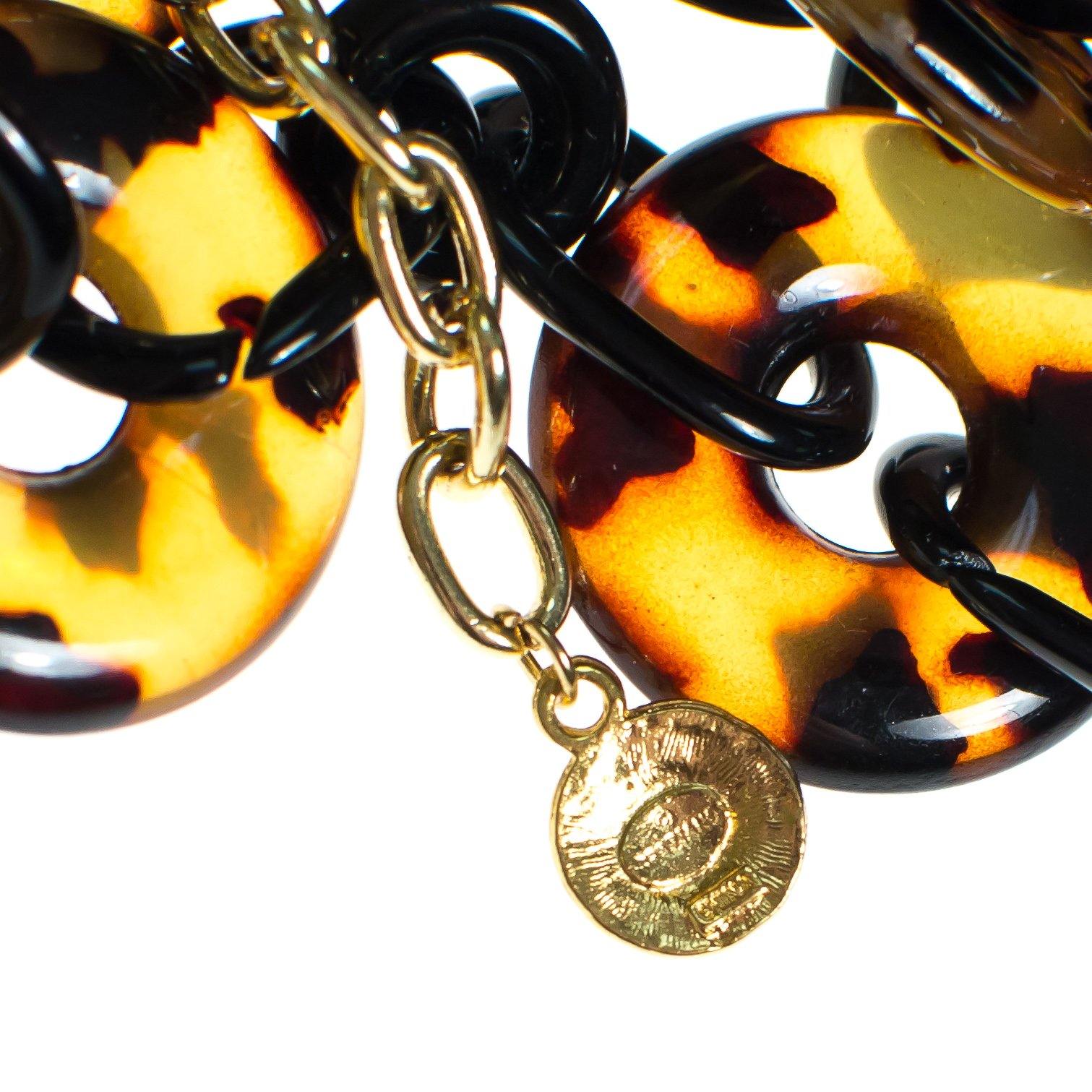 RJ Graziano Tortoise Lucite Chunky Necklace by RJ Graziano - Vintage Meet Modern Vintage Jewelry - Chicago, Illinois - #oldhollywoodglamour #vintagemeetmodern #designervintage #jewelrybox #antiquejewelry #vintagejewelry