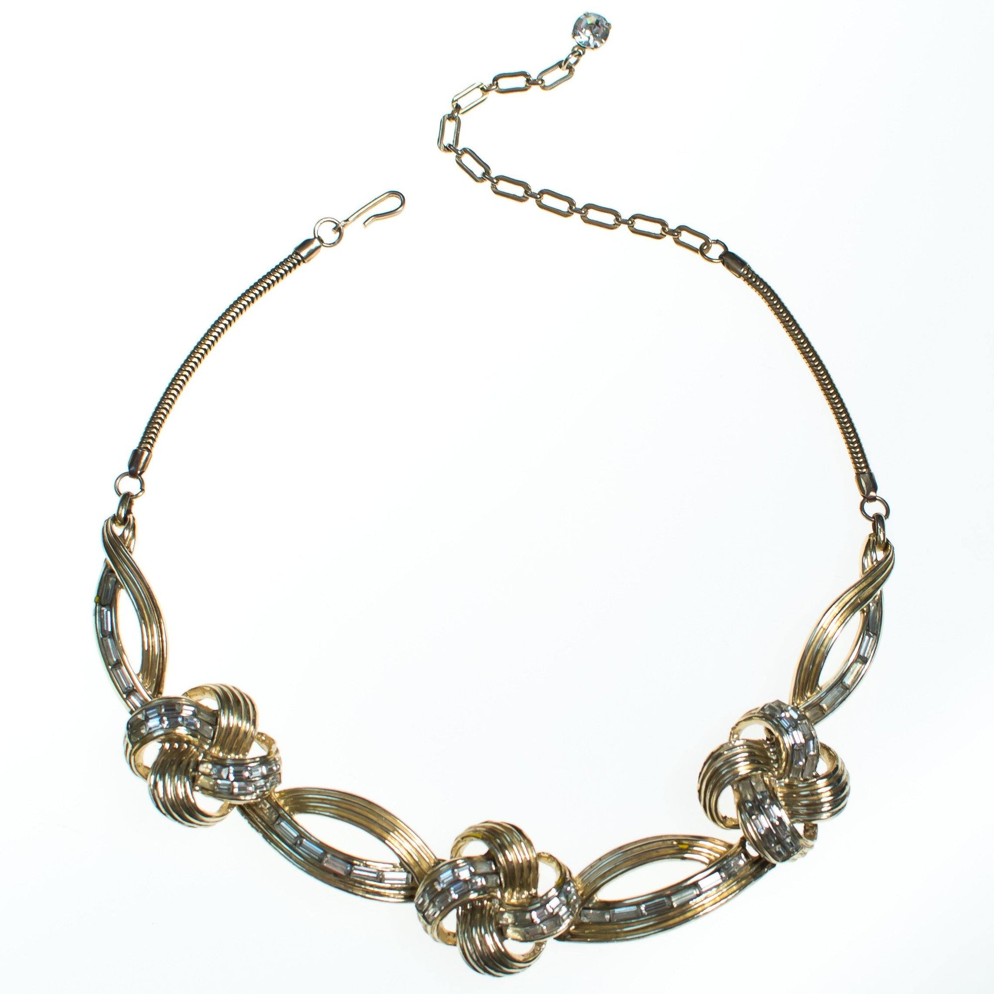 Vintage Rhinestone Baguette Necklace by Vintage Meet Modern - Vintage Meet Modern Vintage Jewelry - Chicago, Illinois - #oldhollywoodglamour #vintagemeetmodern #designervintage #jewelrybox #antiquejewelry #vintagejewelry