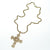 Vintage Crown Trifari Big Gold Cross Pendant Necklace
