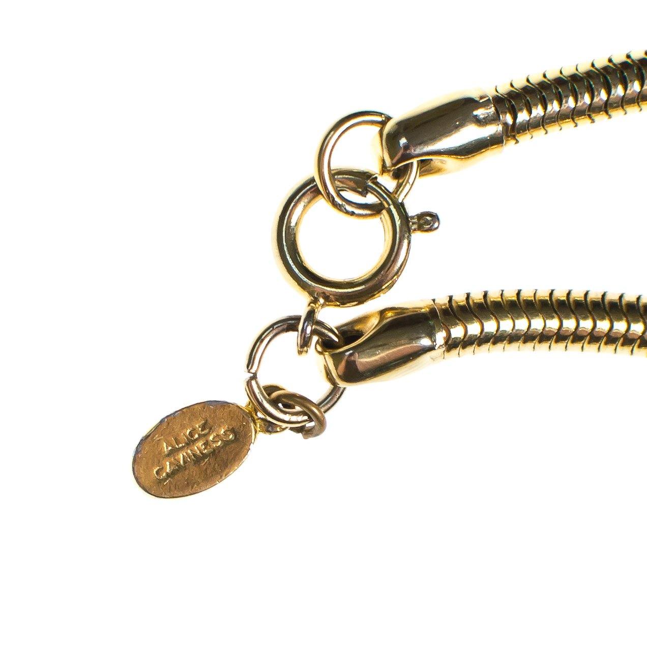 Vintage Alice Caviness White Lucite and Gold Mod Statement Pendant Necklace by Vintage Meet Modern - Vintage Meet Modern Vintage Jewelry - Chicago, Illinois - #oldhollywoodglamour #vintagemeetmodern #designervintage #jewelrybox #antiquejewelry #vintagejewelry