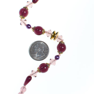 Vintage Purple Glass Bead Necklace by 1970s - Vintage Meet Modern Vintage Jewelry - Chicago, Illinois - #oldhollywoodglamour #vintagemeetmodern #designervintage #jewelrybox #antiquejewelry #vintagejewelry