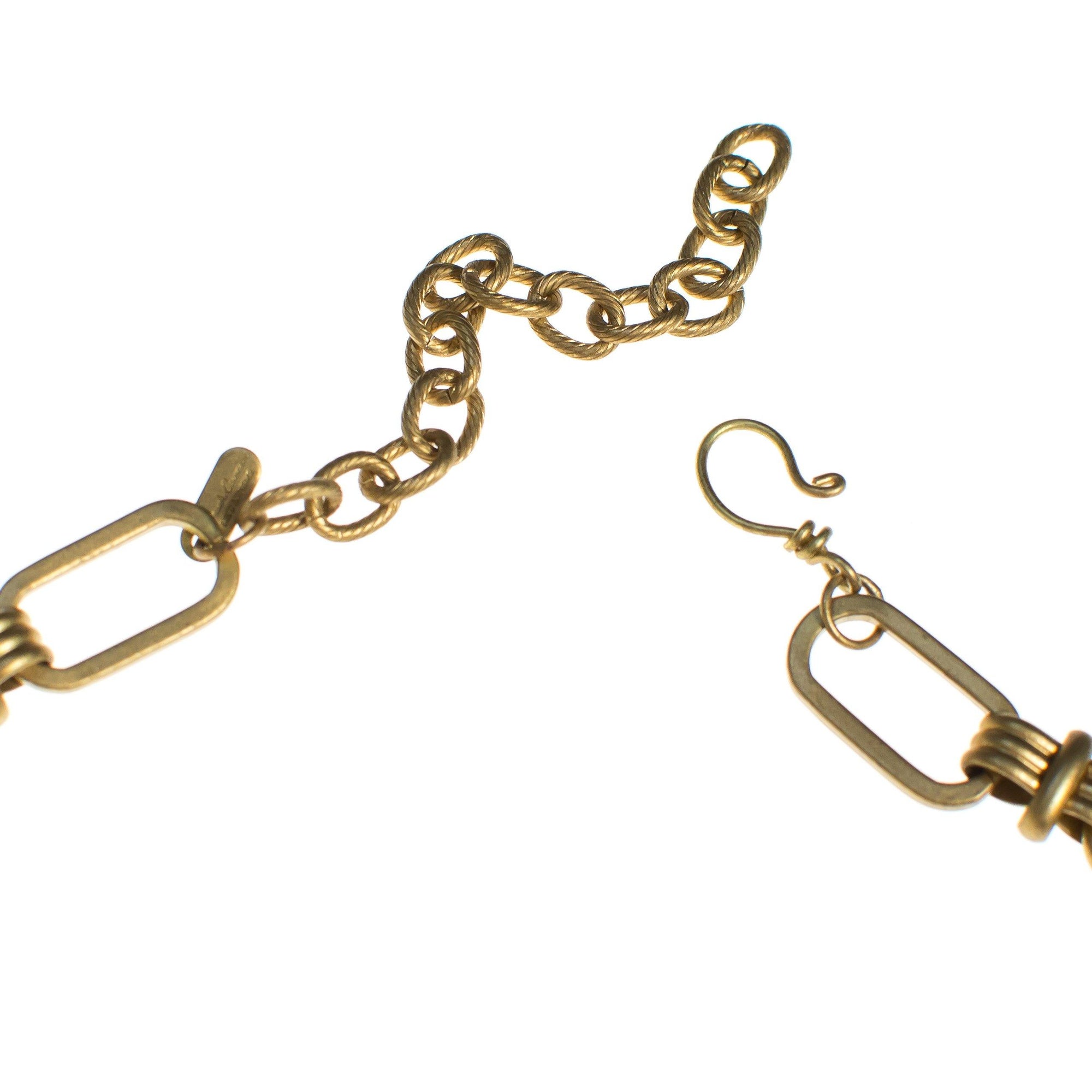 Sarah Cavender Brushed Gold Link Long Necklace by Sarah Cavender - Vintage Meet Modern Vintage Jewelry - Chicago, Illinois - #oldhollywoodglamour #vintagemeetmodern #designervintage #jewelrybox #antiquejewelry #vintagejewelry