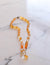 Art Deco Amber Glass and Cut Crystal Necklace