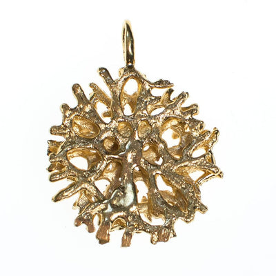 Vintage Gold Sponge Coral Pendant by 1970s - Vintage Meet Modern Vintage Jewelry - Chicago, Illinois - #oldhollywoodglamour #vintagemeetmodern #designervintage #jewelrybox #antiquejewelry #vintagejewelry
