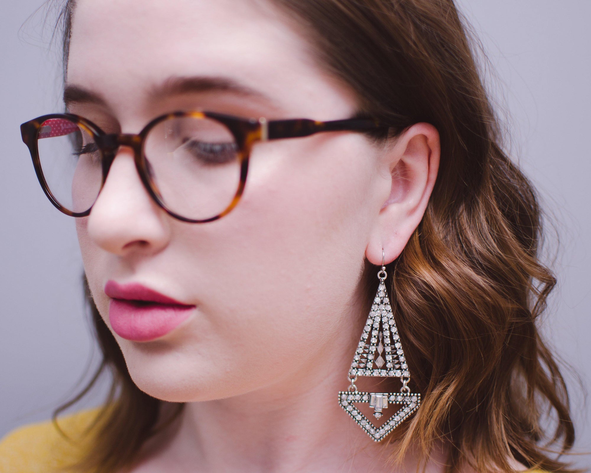 Gatsby Deco Drop Earrings by Vintage Meet Modern - Vintage Meet Modern Vintage Jewelry - Chicago, Illinois - #oldhollywoodglamour #vintagemeetmodern #designervintage #jewelrybox #antiquejewelry #vintagejewelry