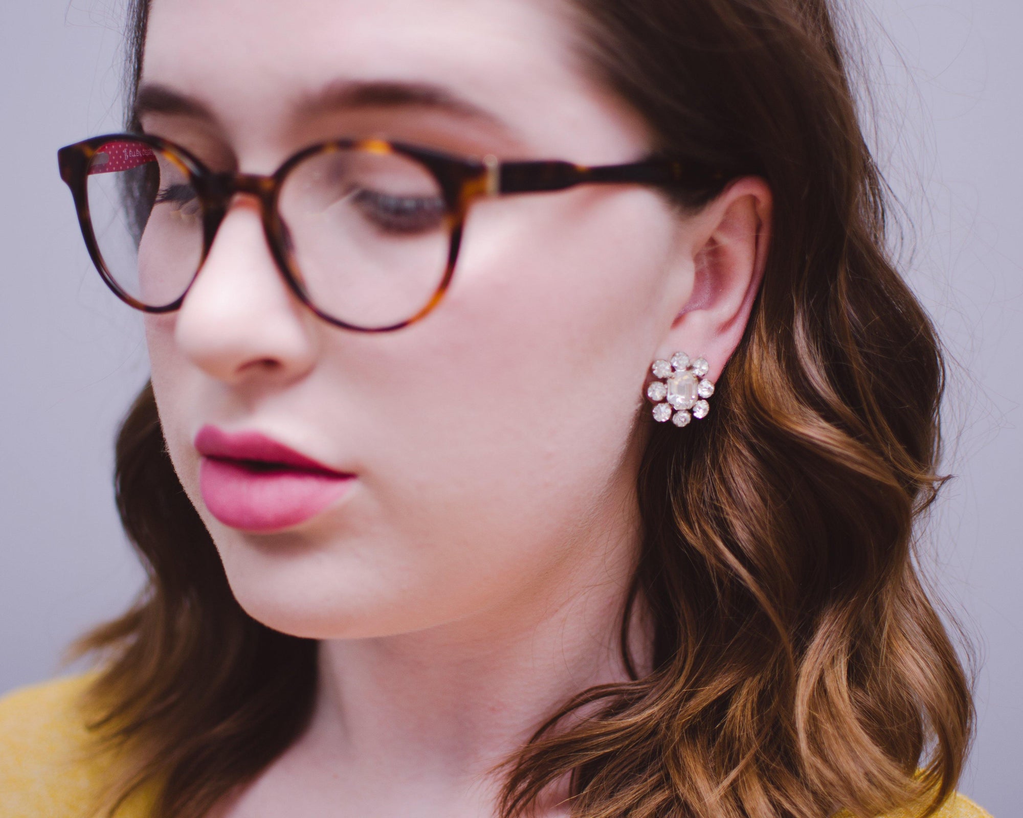 Art Deco Rhinestone Cluster Earrings by Vintage Meet Modern - Vintage Meet Modern Vintage Jewelry - Chicago, Illinois - #oldhollywoodglamour #vintagemeetmodern #designervintage #jewelrybox #antiquejewelry #vintagejewelry