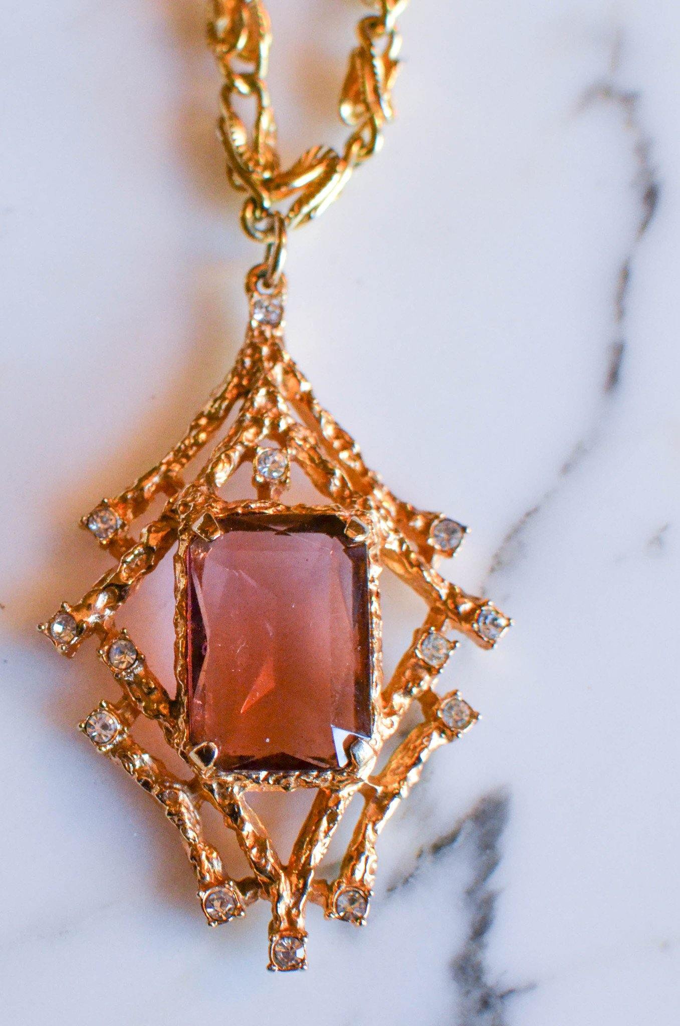 Sarah Coventry Twilight Magic Statement Necklace by Sarah Coventry - Vintage Meet Modern Vintage Jewelry - Chicago, Illinois - #oldhollywoodglamour #vintagemeetmodern #designervintage #jewelrybox #antiquejewelry #vintagejewelry