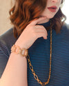 Sarah Cavender Brushed Gold Link Long Necklace by Sarah Cavender - Vintage Meet Modern Vintage Jewelry - Chicago, Illinois - #oldhollywoodglamour #vintagemeetmodern #designervintage #jewelrybox #antiquejewelry #vintagejewelry