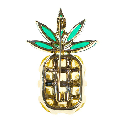 Rhinestone Pineapple Brooch by Vintage Meet Modern  - Vintage Meet Modern Vintage Jewelry - Chicago, Illinois - #oldhollywoodglamour #vintagemeetmodern #designervintage #jewelrybox #antiquejewelry #vintagejewelry
