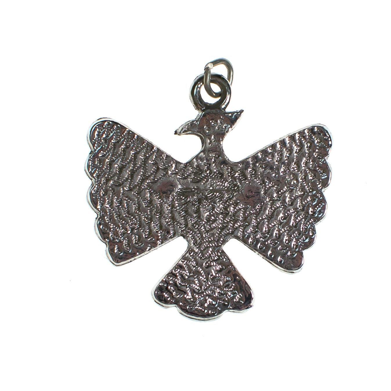 Vintage Winged Falcon Pendant with Turquoise, Red, and White Enamel by Vintage Meet Modern - Vintage Meet Modern Vintage Jewelry - Chicago, Illinois - #oldhollywoodglamour #vintagemeetmodern #designervintage #jewelrybox #antiquejewelry #vintagejewelry