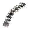 Vintage Wide Silver Link Bracelet by Vintage Meet Modern - Vintage Meet Modern Vintage Jewelry - Chicago, Illinois - #oldhollywoodglamour #vintagemeetmodern #designervintage #jewelrybox #antiquejewelry #vintagejewelry