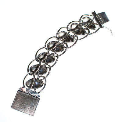 Vintage Wide Silver Link Bracelet by Vintage Meet Modern - Vintage Meet Modern Vintage Jewelry - Chicago, Illinois - #oldhollywoodglamour #vintagemeetmodern #designervintage #jewelrybox #antiquejewelry #vintagejewelry