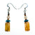 Yellow Quartz Turquoise and Pearl Earrings