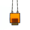 Mod Modrian Geometric Square Necklace in Carnelian and Burnt Sienna by Vintage Meet Modern - Vintage Meet Modern Vintage Jewelry - Chicago, Illinois - #oldhollywoodglamour #vintagemeetmodern #designervintage #jewelrybox #antiquejewelry #vintagejewelry
