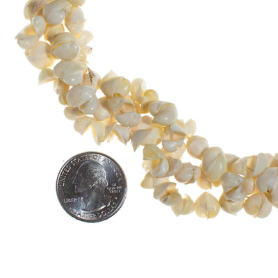White Triple Strand Shell Necklace by Vintage Meet Modern  - Vintage Meet Modern Vintage Jewelry - Chicago, Illinois - #oldhollywoodglamour #vintagemeetmodern #designervintage #jewelrybox #antiquejewelry #vintagejewelry