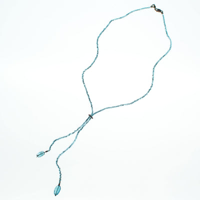 Dana Kellin Blue Topaz Lavalier Necklace by Dana Kellin - Vintage Meet Modern Vintage Jewelry - Chicago, Illinois - #oldhollywoodglamour #vintagemeetmodern #designervintage #jewelrybox #antiquejewelry #vintagejewelry