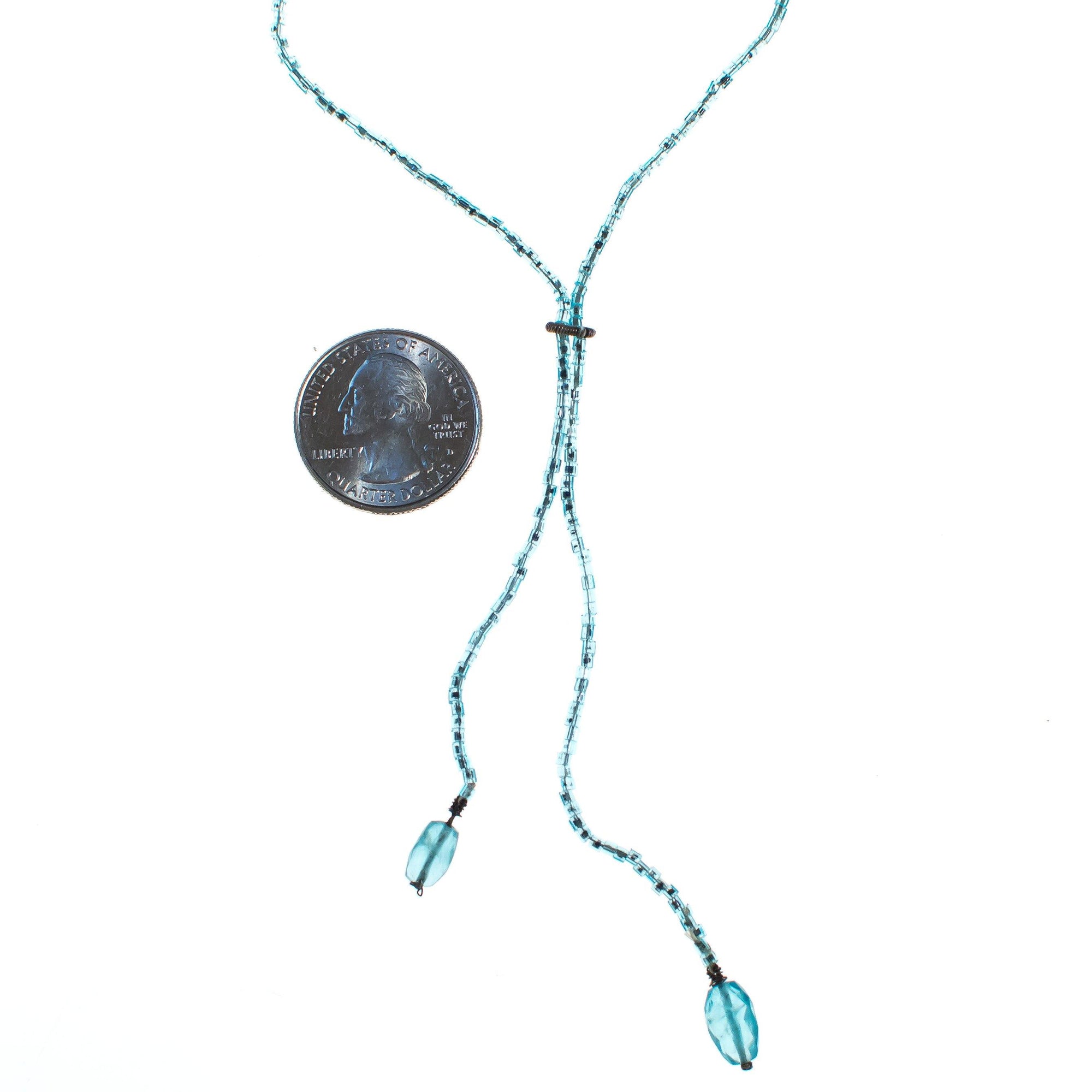 Dana Kellin Blue Topaz Lavalier Necklace by Dana Kellin - Vintage Meet Modern Vintage Jewelry - Chicago, Illinois - #oldhollywoodglamour #vintagemeetmodern #designervintage #jewelrybox #antiquejewelry #vintagejewelry